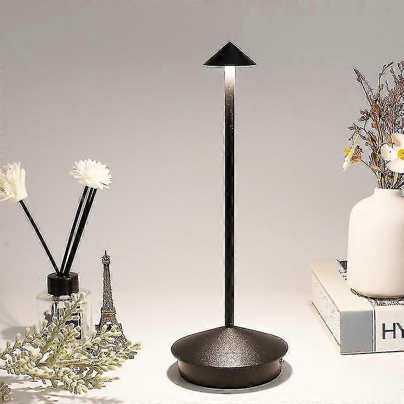 Portable LED Table Lamp with Touch Sensor, 3-Levels Brightness Metal Desk Lamp, 3 Color Touch Control Rechargeable Lamp, Night Light, Bedside Lamp, Di