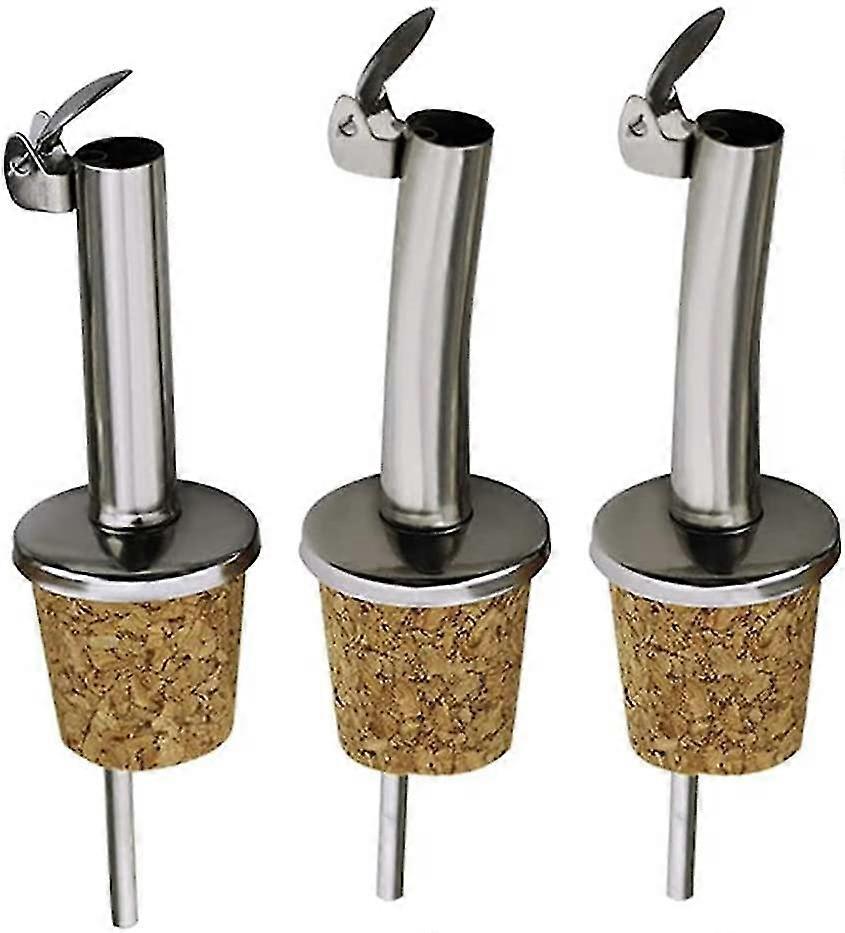 3 pcs ανοξείδωτο ελαιόλαδο φελλού χύνεται λάδι μπουκάλι στόμιο ξύδι διανομέα