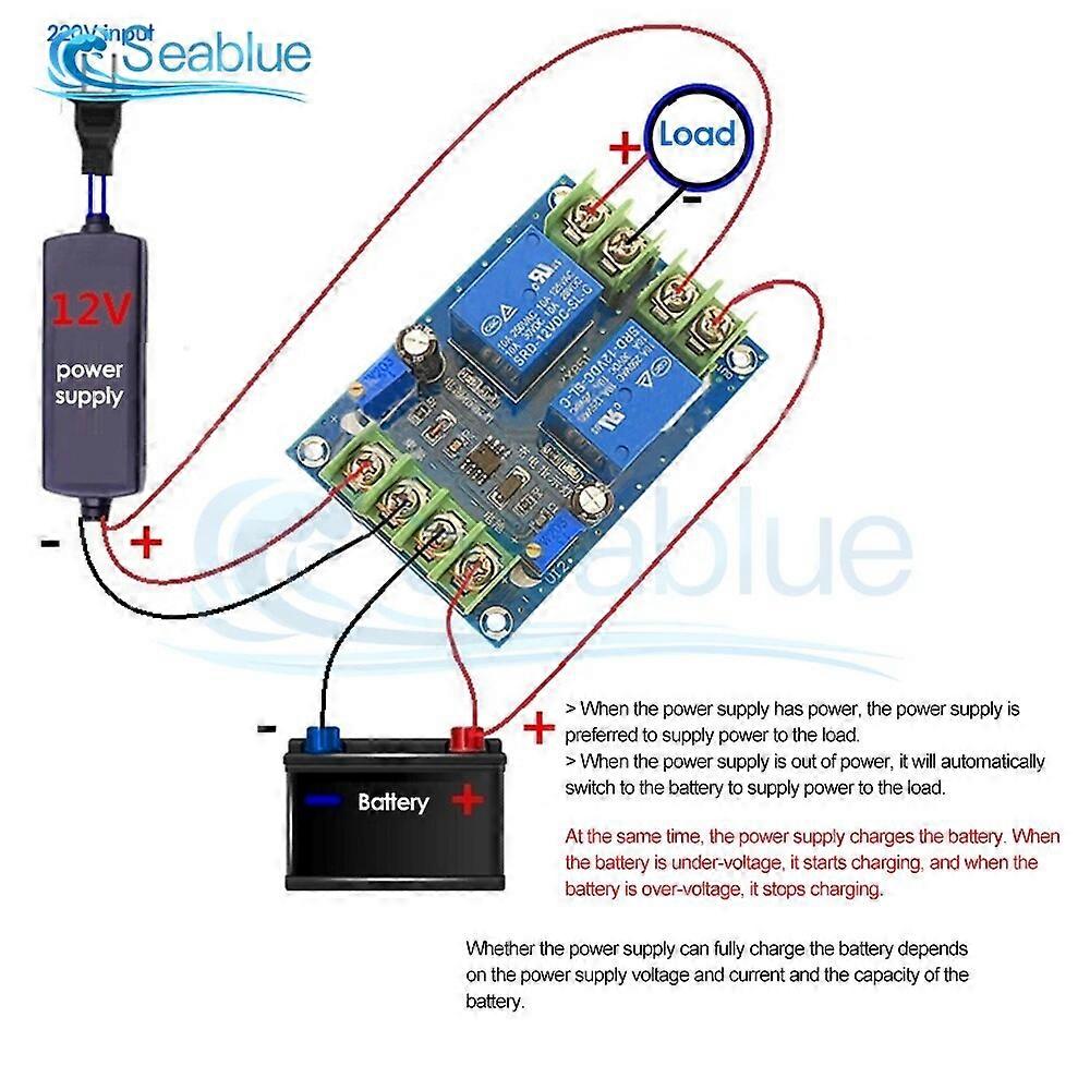 DC12V 10A Power Module Automatic Power Switching Module Switch Module Emergency Power Supply Charging Controller CircuitBreaker