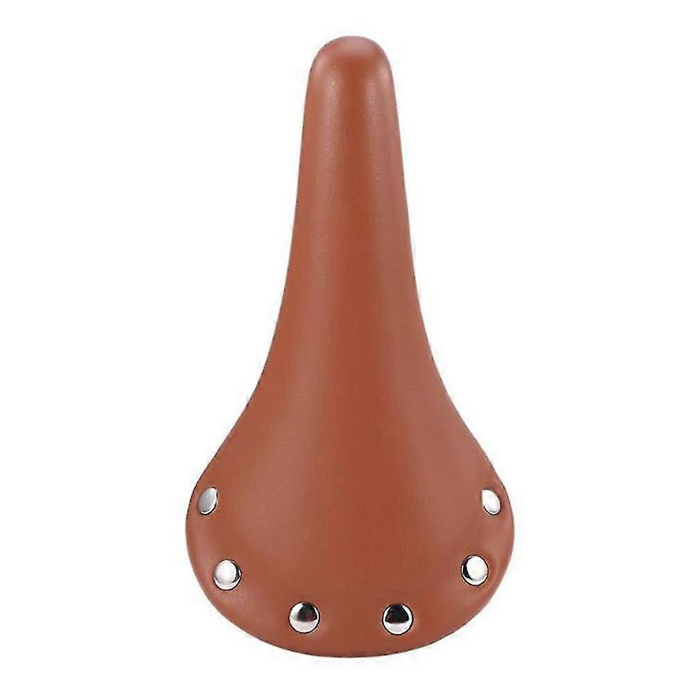 Rétro Vintage Cuir Vélo Selle Amortissement Classique Cyclisme Siège Coussin Coussin Rivets Imperméable à l’Eau