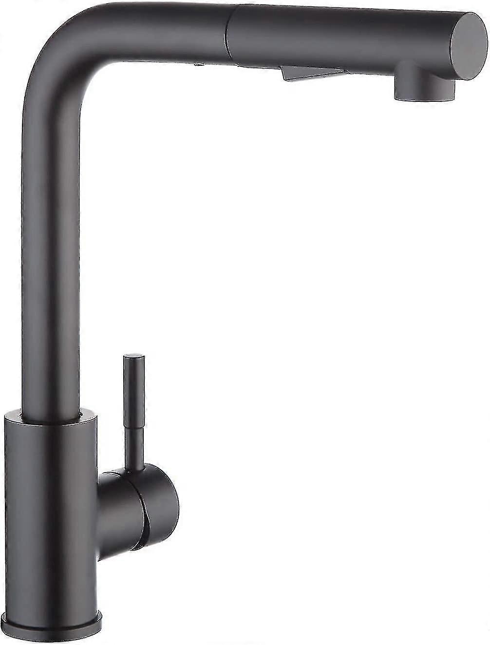 Køkkenarmatur med sort spray, køkkenmixer med udtræksspray, 360 roterende vaskeblander, 2 jetvaskhane