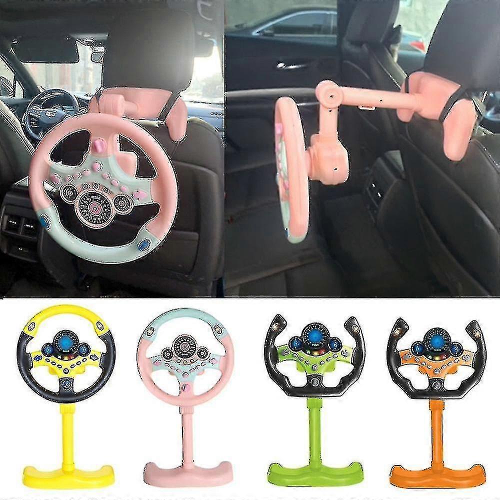 Electric Simulation Steering Wheel Toy With Sound And Light Educational Car Toy Child Car Simulation Toy
