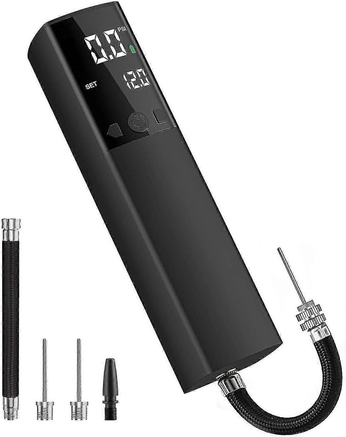 Electric Ball Pump,smart Air Pump Portable Fast Ball Inflation With Accurate Pressure Gauge And Digital Lcd Displayy (2 Needle And 1 Nozzle)