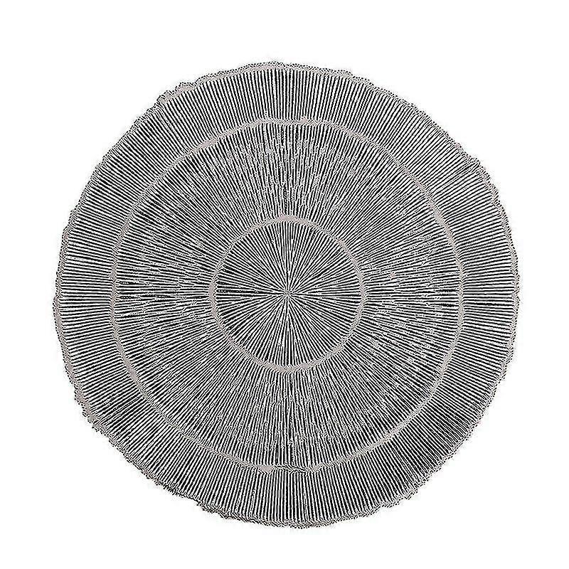 Placemats & Dining Table Decorations Round Dinner Plates Pvc Mat Silver