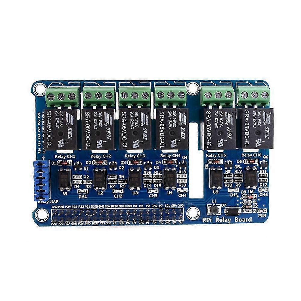 6 Channel RPi Relay Control Panel Module Expansion Board for 3 2 A+ B+ 2B 3B