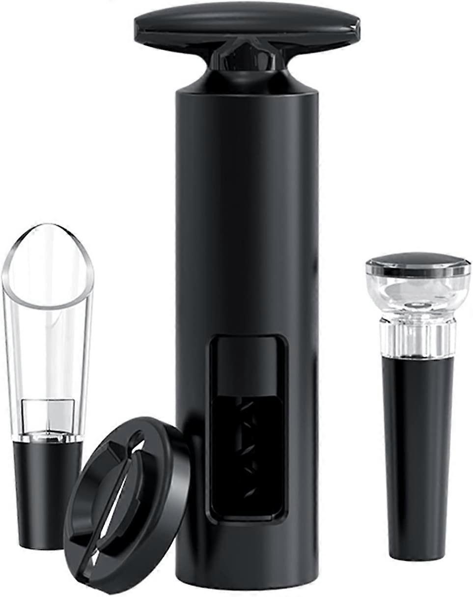 Professional Bottle Opener, Wine Opener Set with Manual Corkscrew, Foil Cutter, Vacuum Wine Cork, Wine Pourer, Corkscrew Kit (4 in 1 Set)