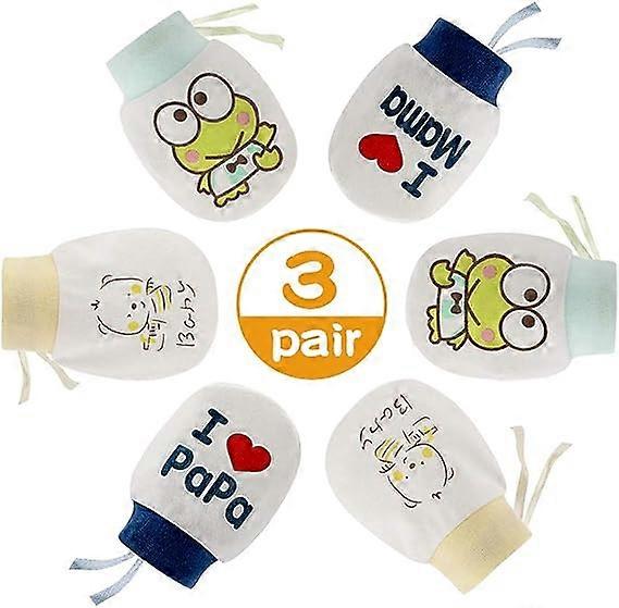 Mittens for newborn baby boy girl pairs of super soft adjustable gloves for baby, anti-scratch, protective gloves, One size, White