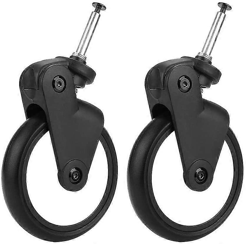Rubber Wheels   Stroller Replacement Front/Rear Wheels Trolley Accessories (1 Pair Front)