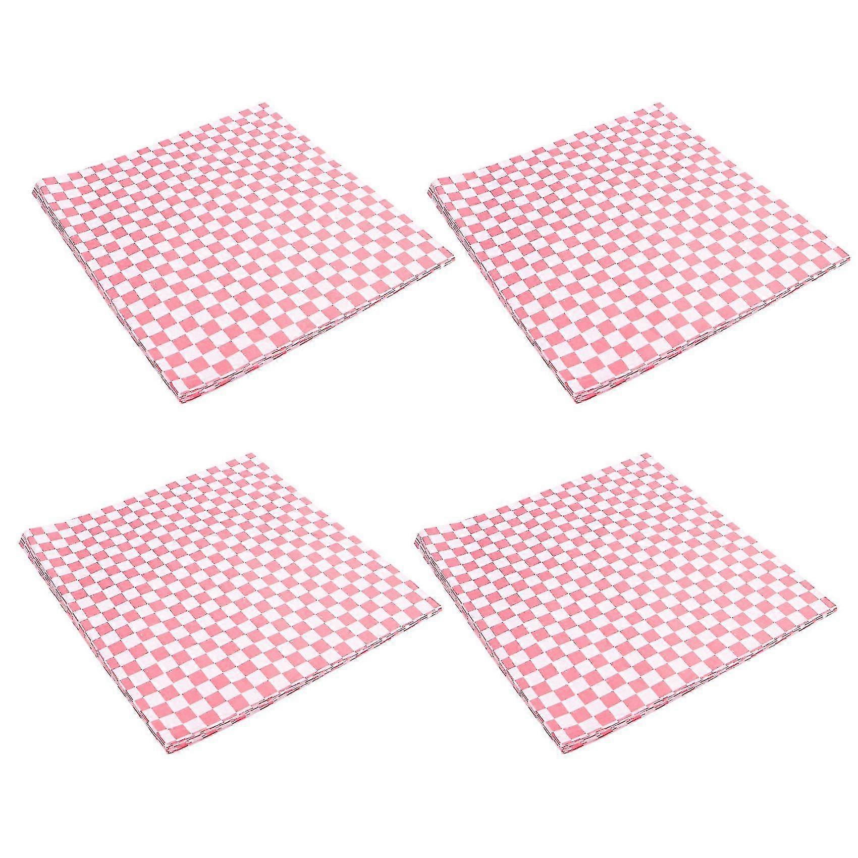 400 db kockás cukorka kosár bélés élelmiszer-csomagolás, zsírlepergető, szendvicscsomagolás, piros és fehér