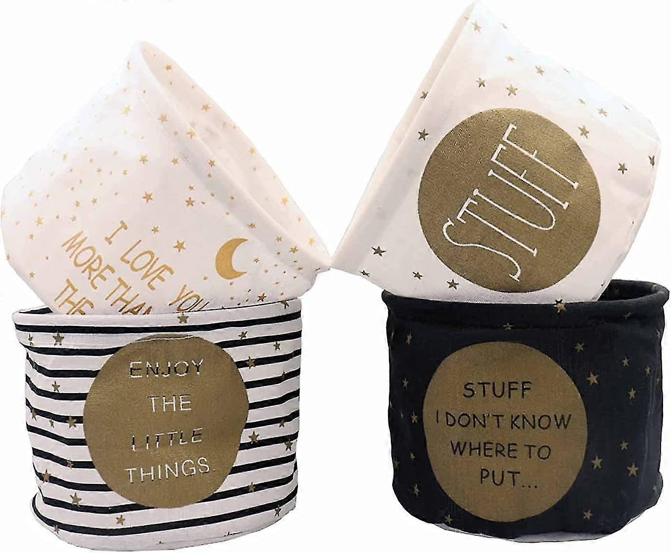 Storage Boxes, Foldable Storage Basket, Waterproof Storage Boxes, Round Small Storage Set, 21 X 21 X 16 Cm, Pack Of 4