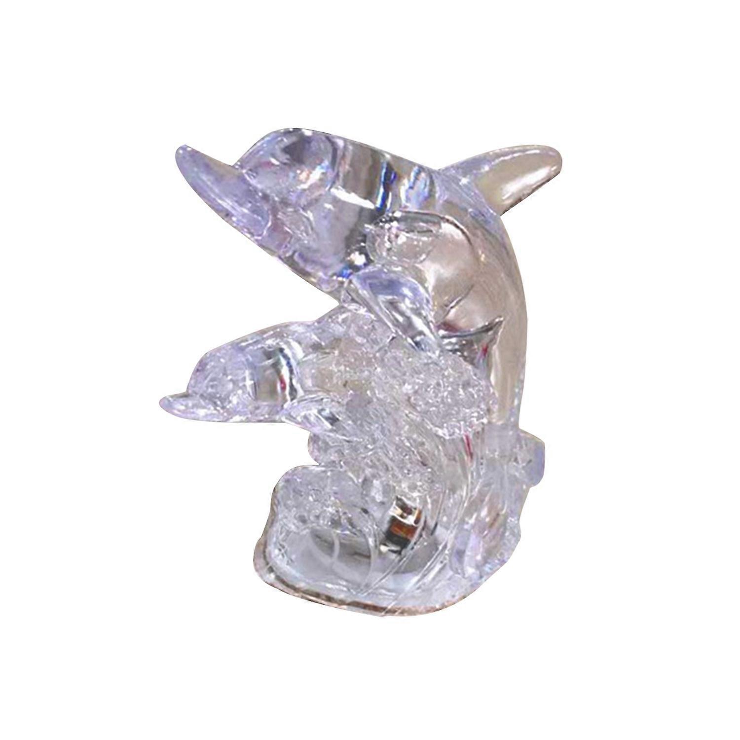 Luminous Toy Color Changing Home Table Decor Acrylic Dolphin Shape Light Toy Child Toy