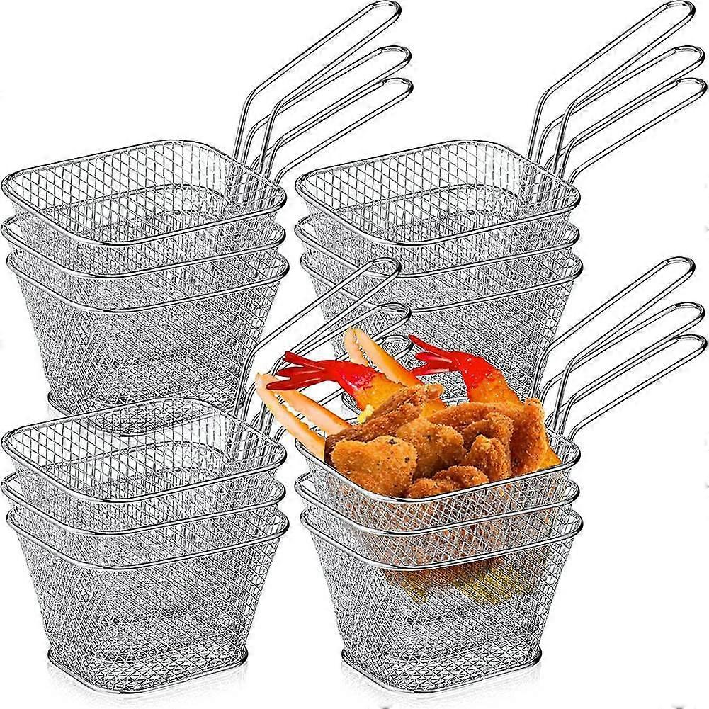 Panier à frites Porte-frites Chip Mini panier Paniers de nourriture pour servir Frites réutilisables Porte-frites Friteuse pour la maison