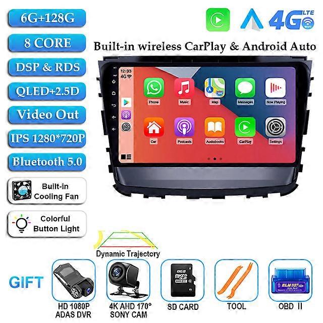 10" Inch Android 12 For SsangYong Rexton 2019 Car Radio Video Player Auto Multimedia GPS Stereo Carplay 4G Rear View No 2Din DVD