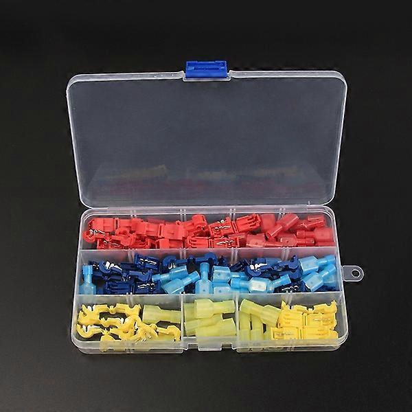New 80pcs Quick Splice Wire Cable Connectors Terminals /quick connect wire Crimp Scotch Lock Electrical Kit Tool Set T-shape
