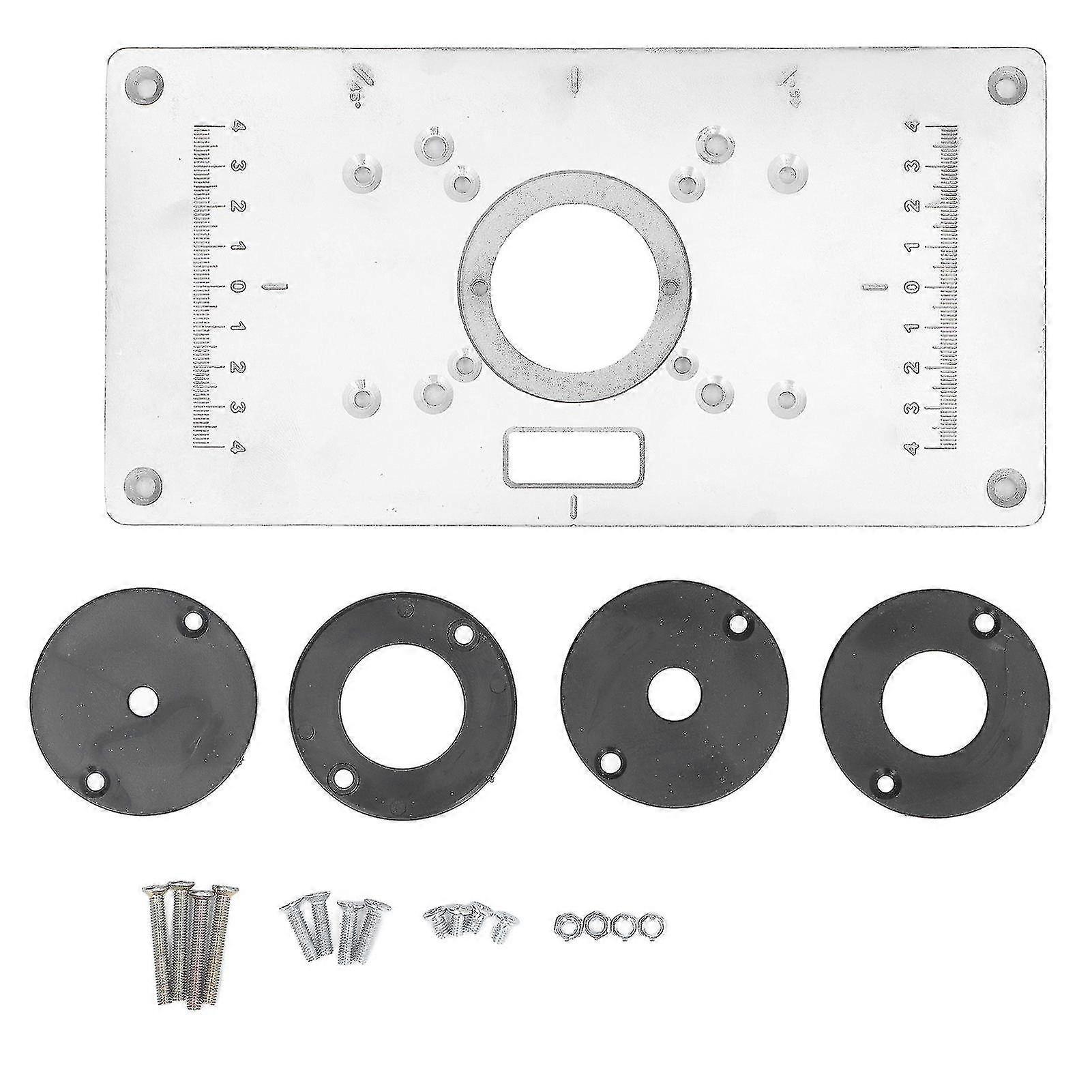 Woodworking Router Table Insert Plate with Flip Board - Universal Multifunctional for Trimming Machine