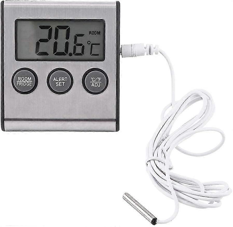 Digital Fridge Thermometer Refrigerator Freezer Thermometer With High Low Temperature Waring Alarm