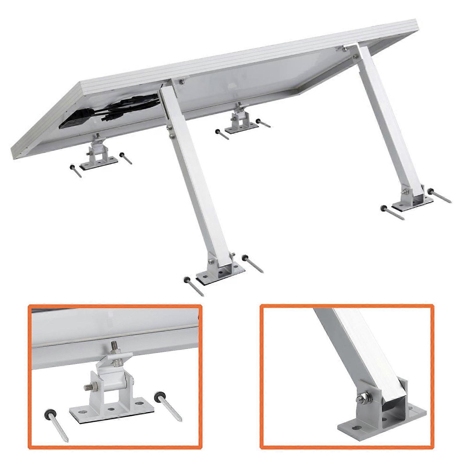 Solar Panel Bracket Solar Holder End Clamp Kit Adjustable Flat Roof-Mounting