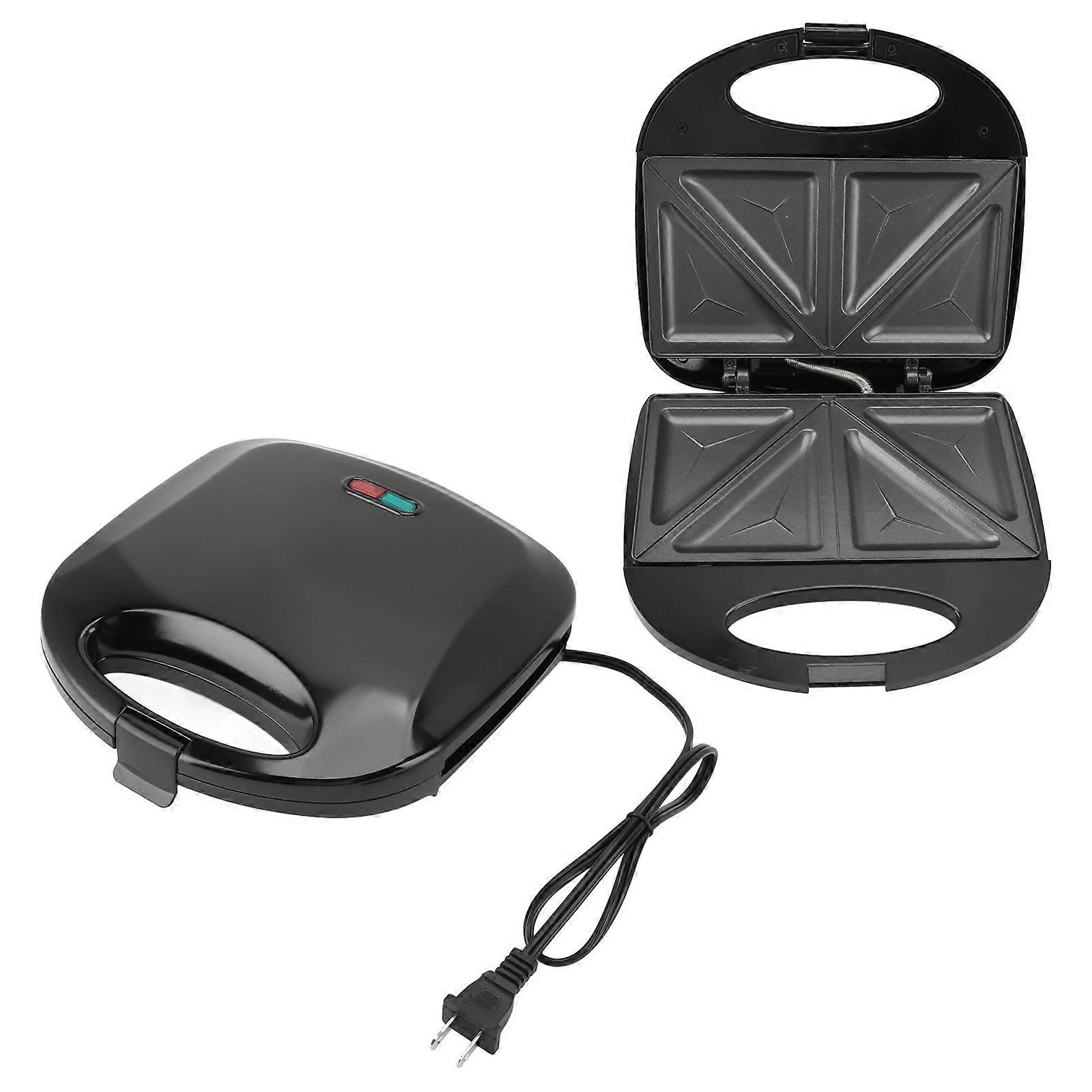 电动三明治机 750W 密封帕尼尼压榨机双面加热三明治机,适用于自制餐厅咖啡馆