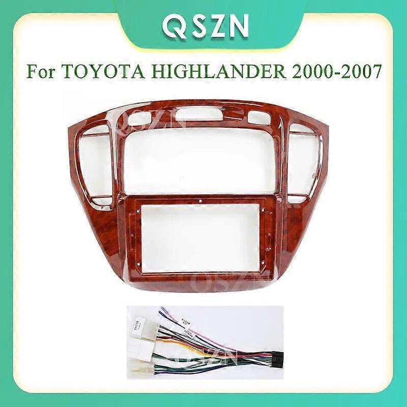 Car Frame Fascia Adapter Android Radio Dash Fitting Panel Kit For TOYOTA HIGHLANDER 2000-2007
