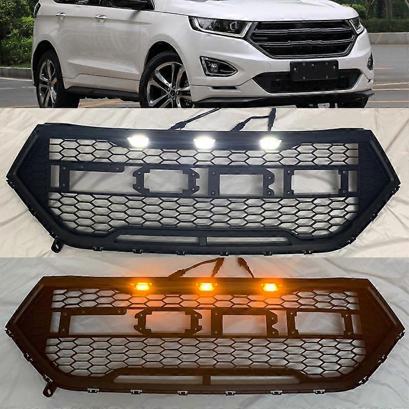 Μπροστινή μεσαία αγωνιστική μάσκα για το Ford Edge 2015, 2016, 2017, 2018 ύλη μαύρο Κηρήθρα Υψηλής ποιότητας ABS ψησταριές Mesh style