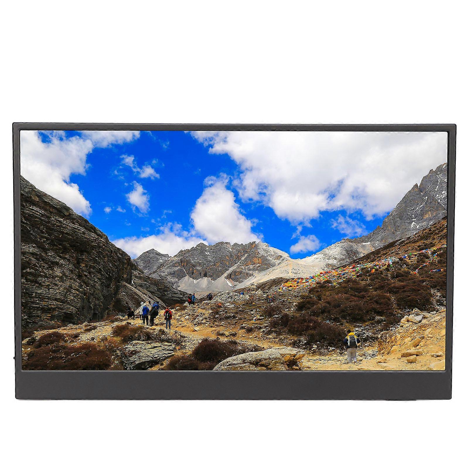 15.6in FHD Computer Display with HD Multimedia Interface Type C 178 Degree 1080P IPS Portable Monitor for Laptop PC 100240V