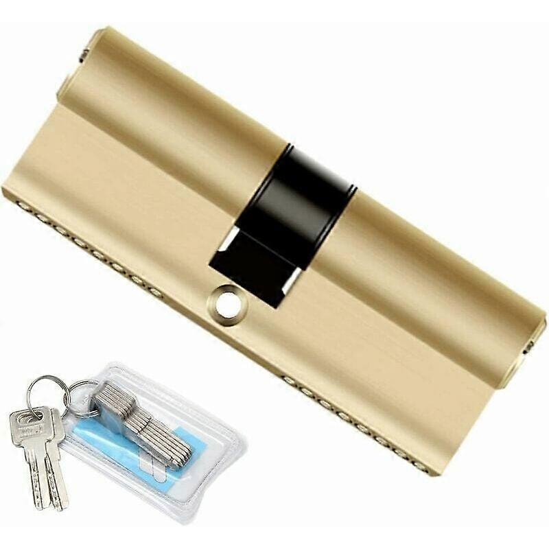 Security door lock cylinder, double profile cylinder, with 8 keys