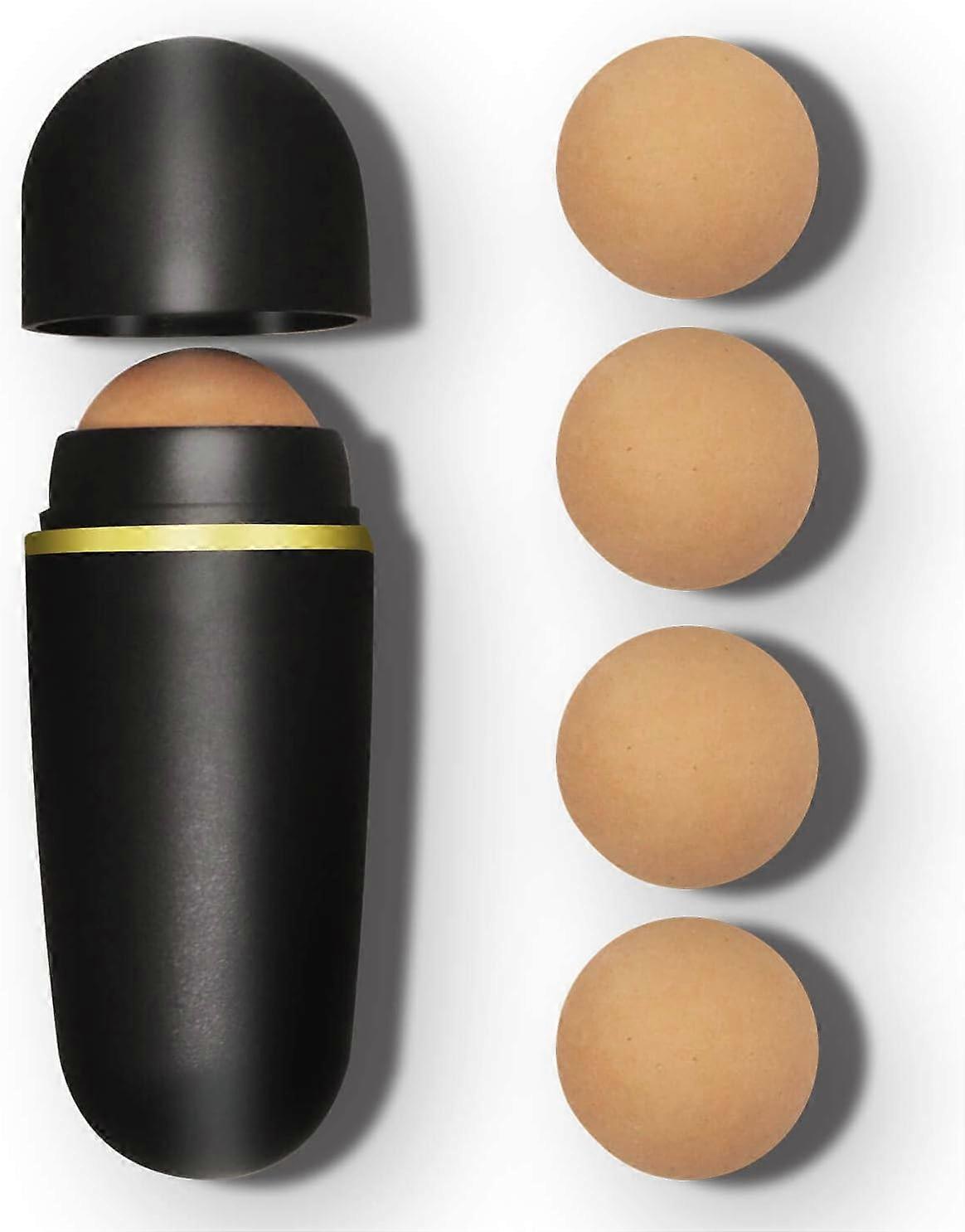 Ölabsorbierender Vulkanroller, 5er-Pack Vulkanische Gesichtsroller, Vulkanstein-Gesichtsroller, tragbare, wiederverwendbare Ölkontrolle