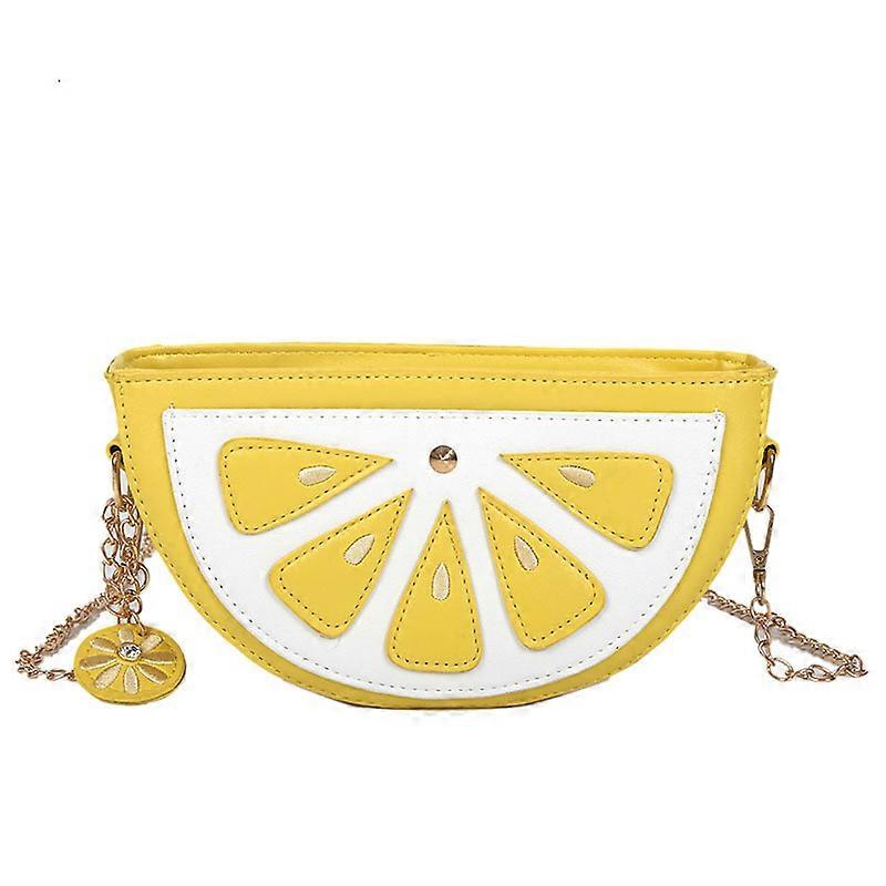 Personalized Funny Fruit Lemon Bag, Single Shoulder Diagonal Straddle Chain Bag, Mobile Phone Ladies Bag
