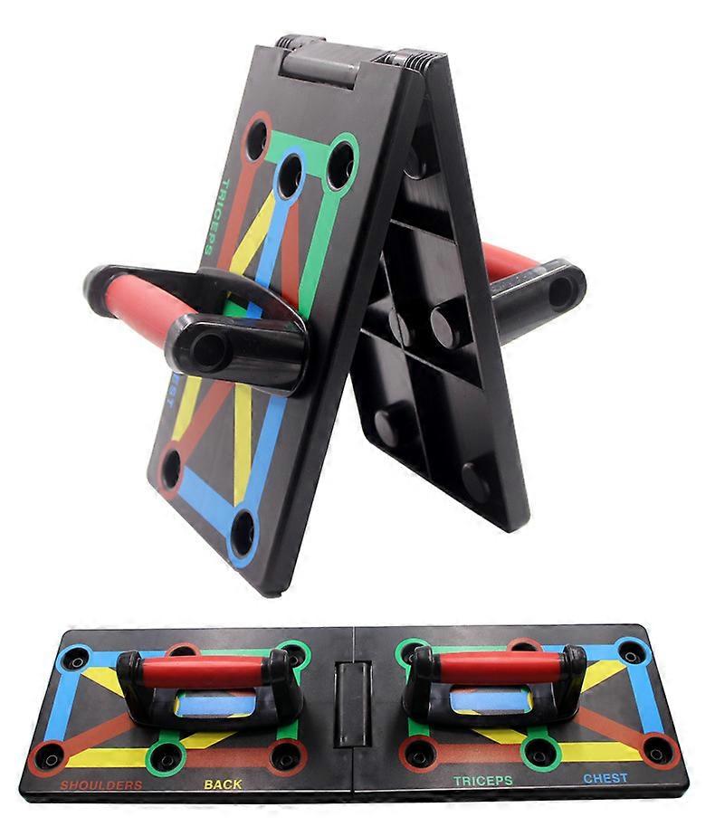 Push Up Board Foldable Multifunctional Weight Training Board with Push-ups Handles for Home Fitness, Portable, Non-Slip