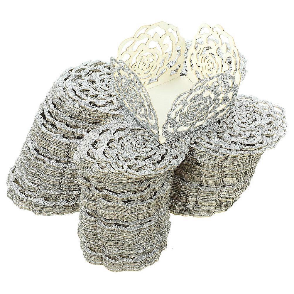 100Pcs Paper Truffle Wrappers Truffle Cups Hollow Candy Packaging Wrappers Small Truffle Cups