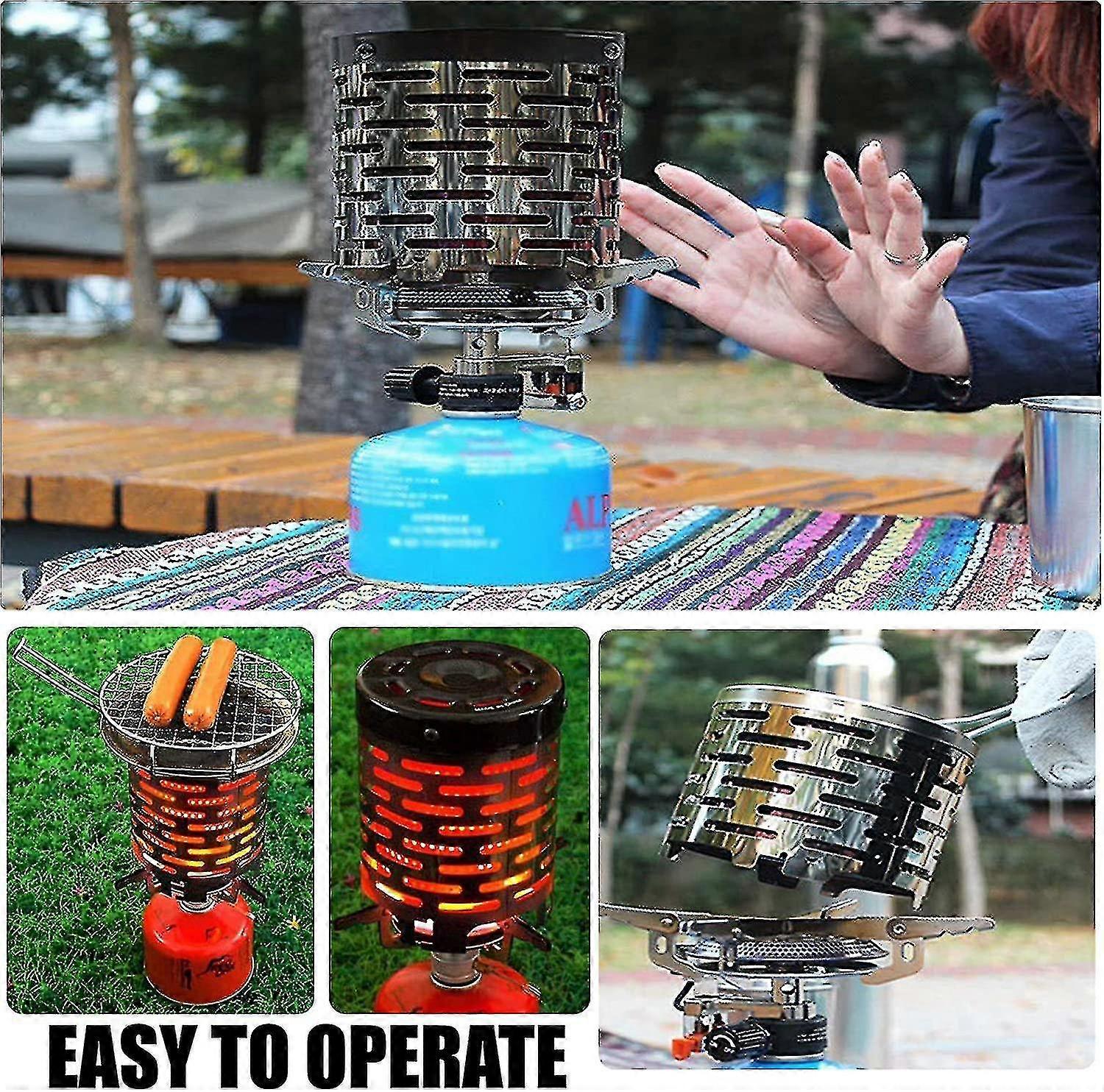Gas Heater Camping Outdoor Stove Lid Mini Portable Heating Cap,