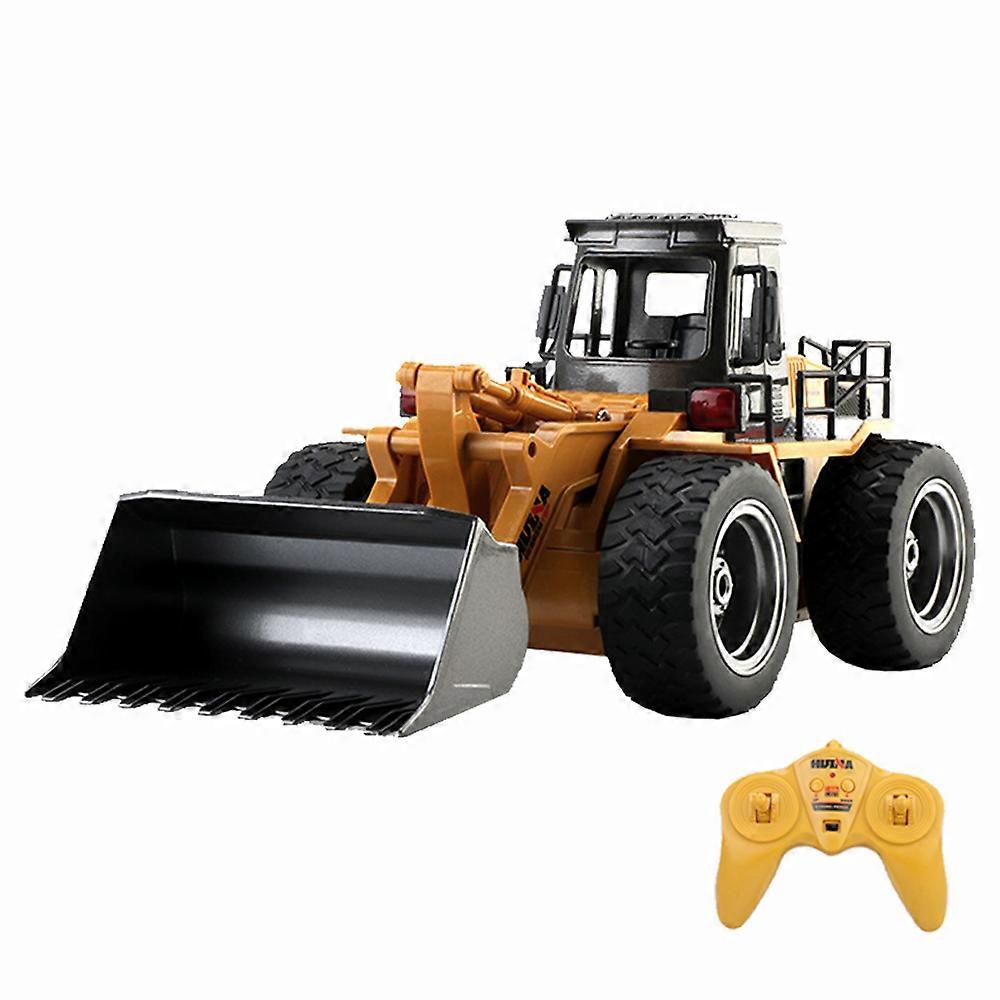 HUINA 1/18 RC Truck Bulldozer Alloy Tractor Engineering Cars Caterpillar Model 2.4G Radio Controlled Car Excavator Toys For Boy