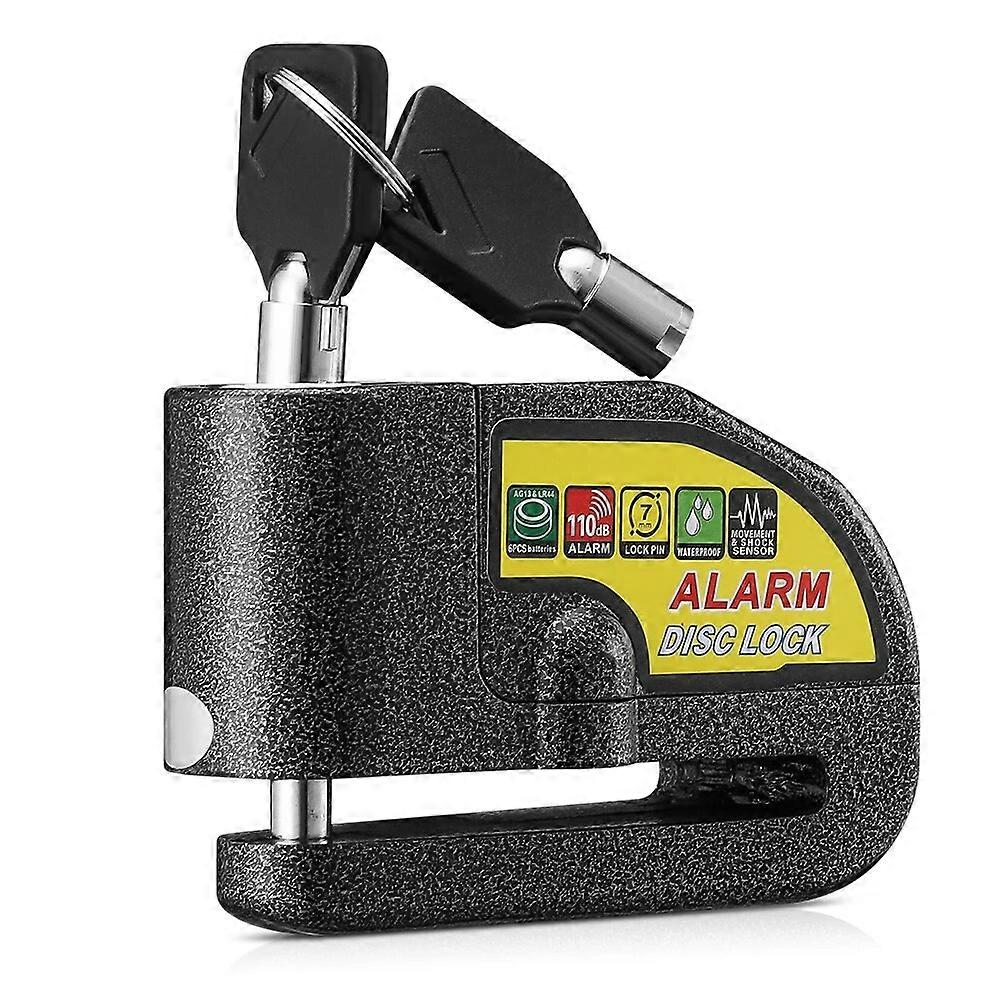 Powstation Motorcycle Alarm Disc Lock Waterproof Anti-theft Alarm Disc Lock 110db Loud with Reminder cable Bicycle Locks Alarm