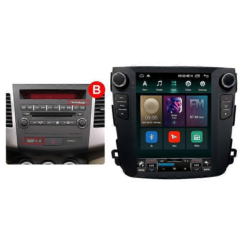For Mitsubishi Outlander 2005-2011 Android Car Radio Stereo 4g 8-core Carplay Tesla Vetical Screen 9.7 Multimedia Player 2-32GB quad-core-B(no carp...