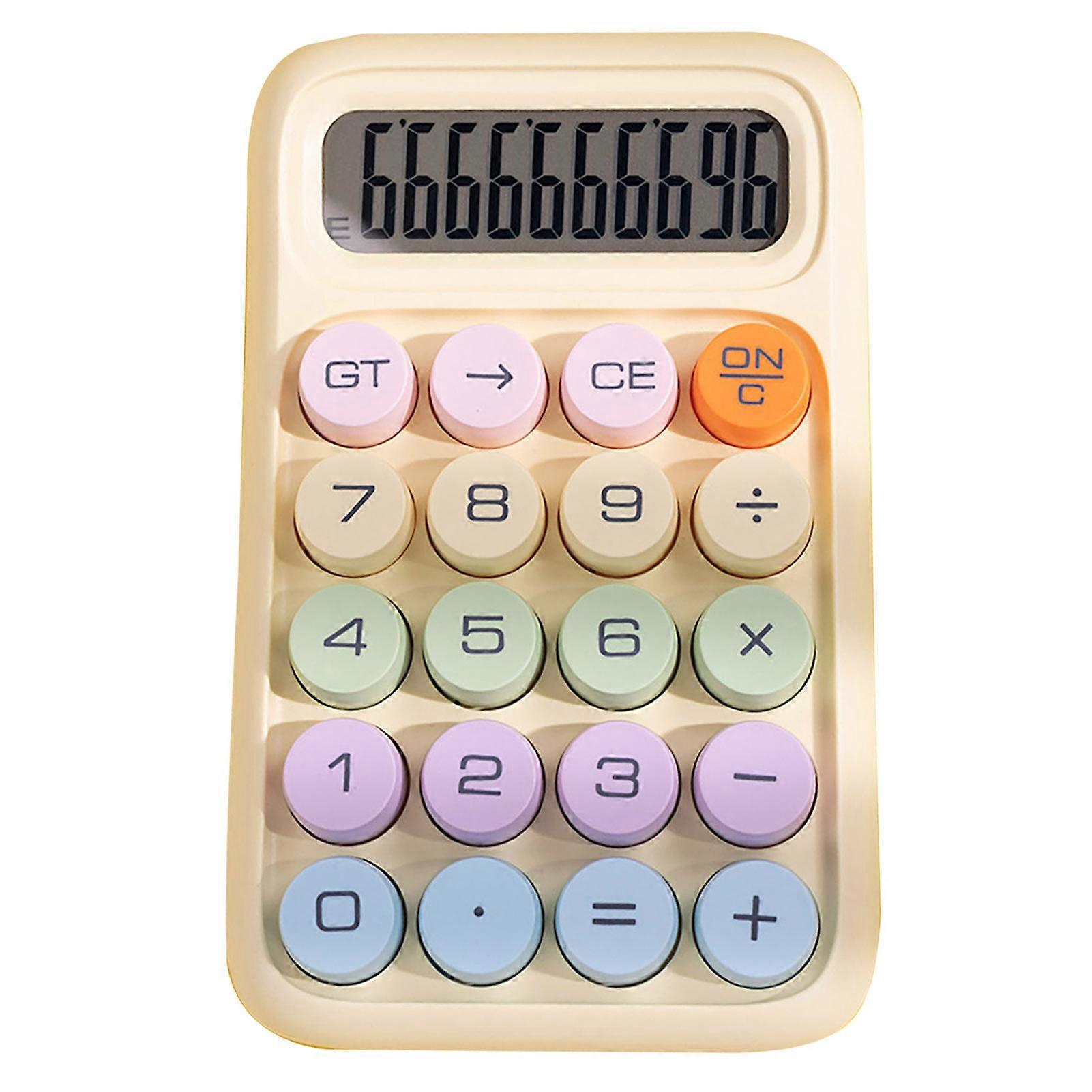 Desktop Calculator with Big Buttons Large Display Screen Battery Powered Lightweight Portable Digital Display Calculator QingHai