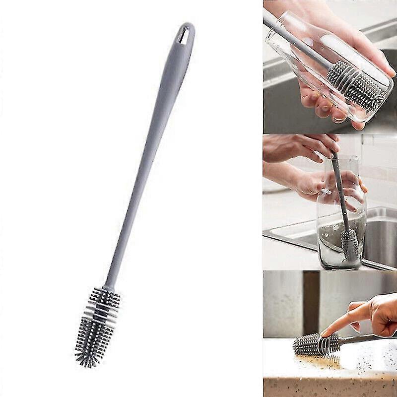 Silicone Bottle Brush Cup Scrubber Glass Cleaner Kitchen Cleaning Tool