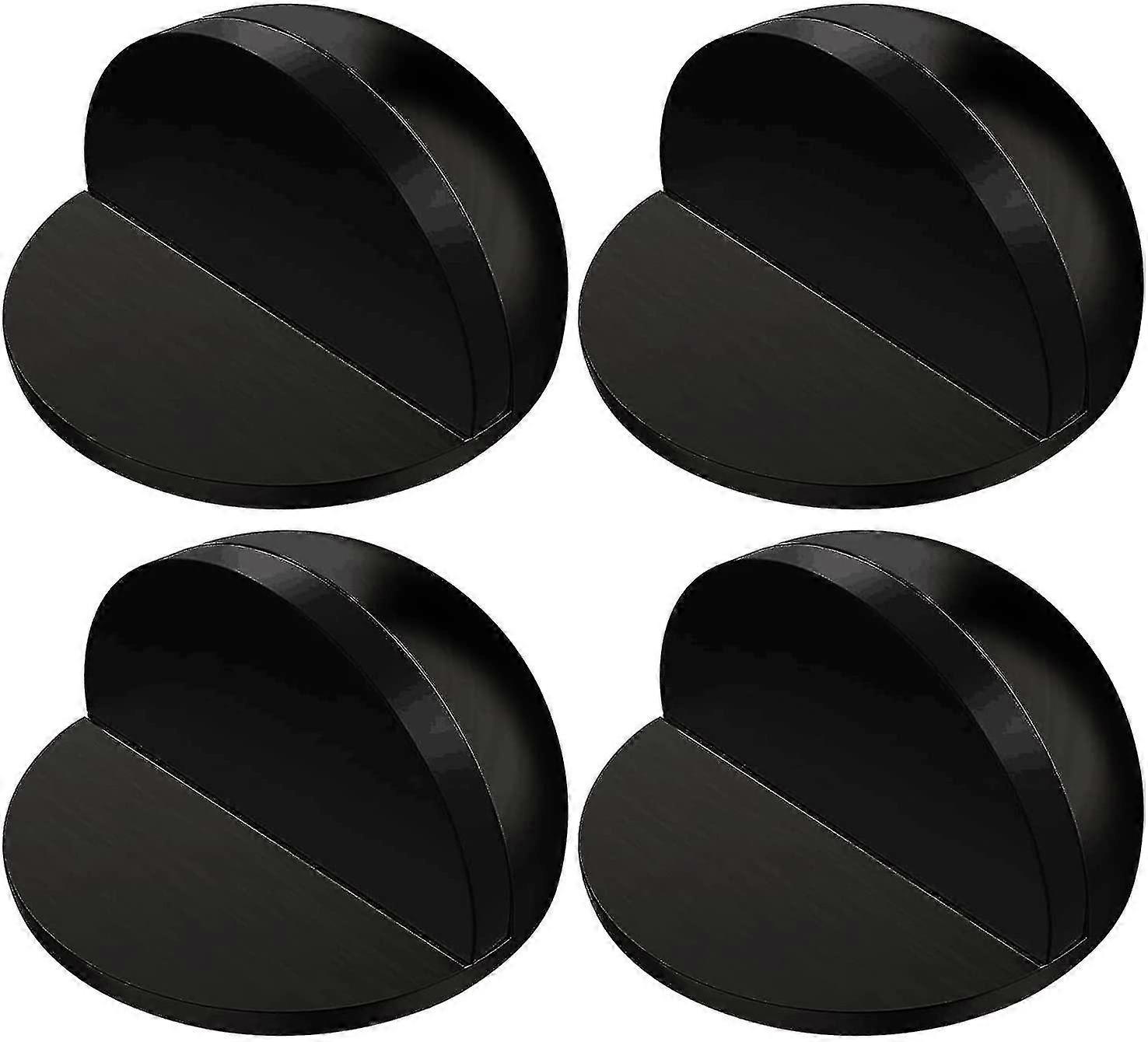 Tapón de puerta de piso sin perforar 4 piezas negras