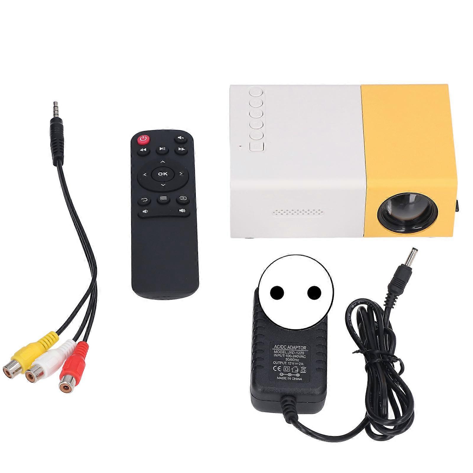 Mini Projector Portable Mini 24 to 60in 1920x1080 Resolution Large Screen Projector for Home Outdoor Theater Movie 110240V EU Plug