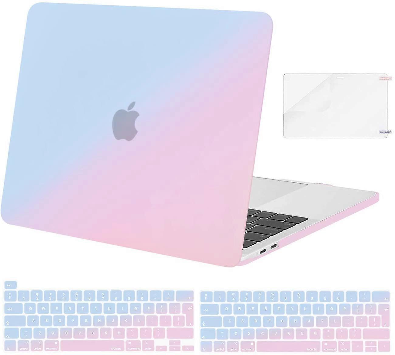 Kompatibel med MacBook Pro 13 tommer etui M1 2016-2020 Release A2338 A2289 A2251 A2159 A1989 A1706 A1708, Plastic Gradient Hard Shell Case & Keyboard C