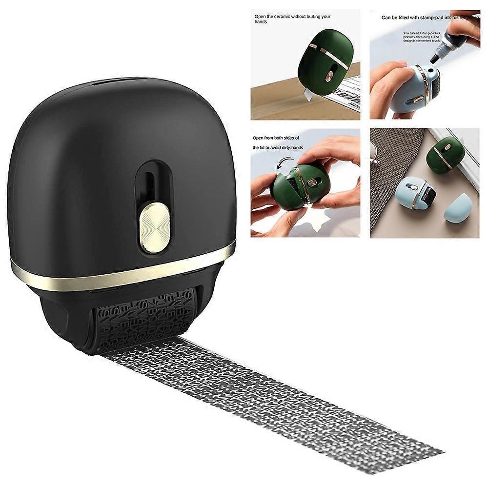 Identity Theft Protection Roller Stamps Wide Kit For Address ID Privacy Confidential Data Including 2-Pack Refills Security Tool