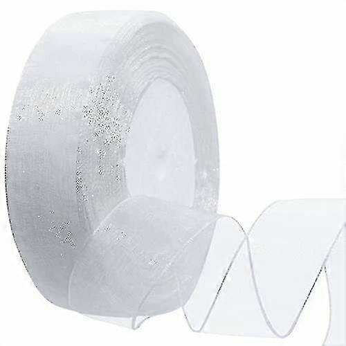 Satin Ribbon 50 Yards/ Roll 1 In Inch Gift Wrapping Bulk Sheer Organza Chiffon Ribbon()