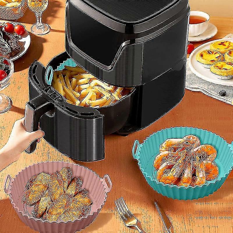 16.5cm Air Fryer Silicone Pot Air Fryer Basket Liner Non-stick Oven Baking Tray