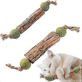 Catnip Sticks, Chewing Sticks, Catnip Sticks For Grinding Teeth, For Kitten Dental Treatment Cleaning Molar Teeth Toy, 2 Pcs