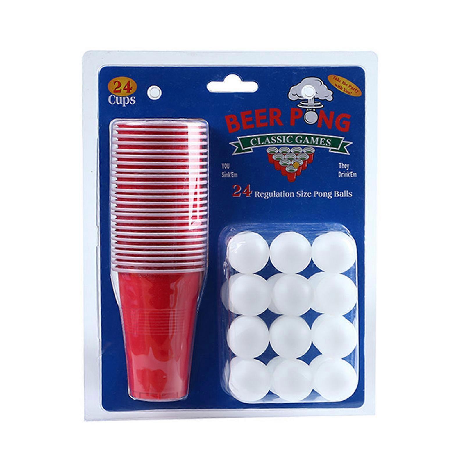 Party Props Beer Pong Drinking Set 48PCS/Set Drinking Game Cup Ball Pub Props