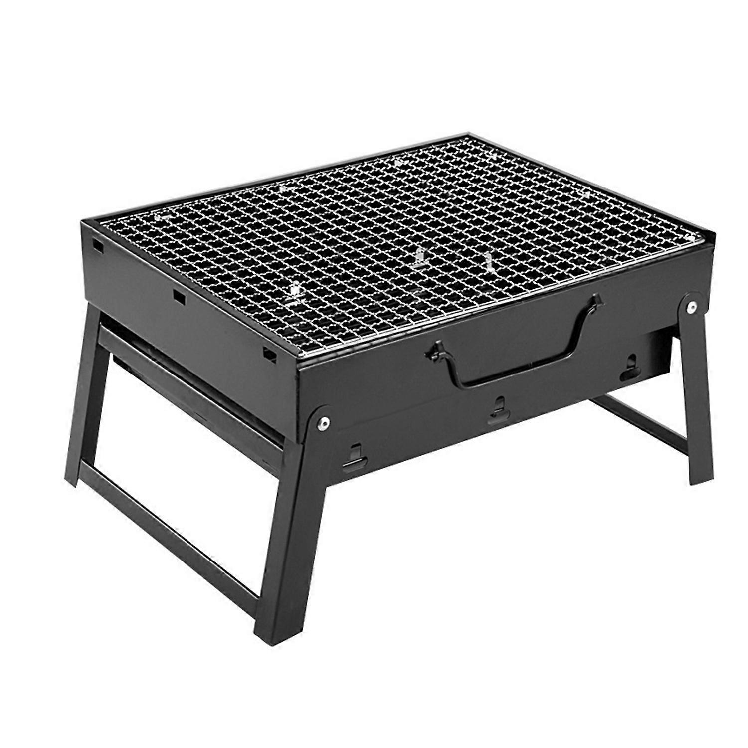 Portable BBQ Grill Stainless Steel Easy to Use Removable Grid Foldable Charcoal Grill for Outdoor