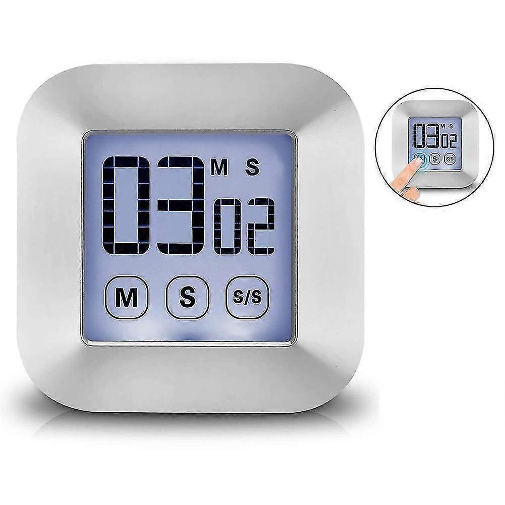 Kitchen Timer, Digital Kitchen Cooking Timer Magnetic With Led Display,silver