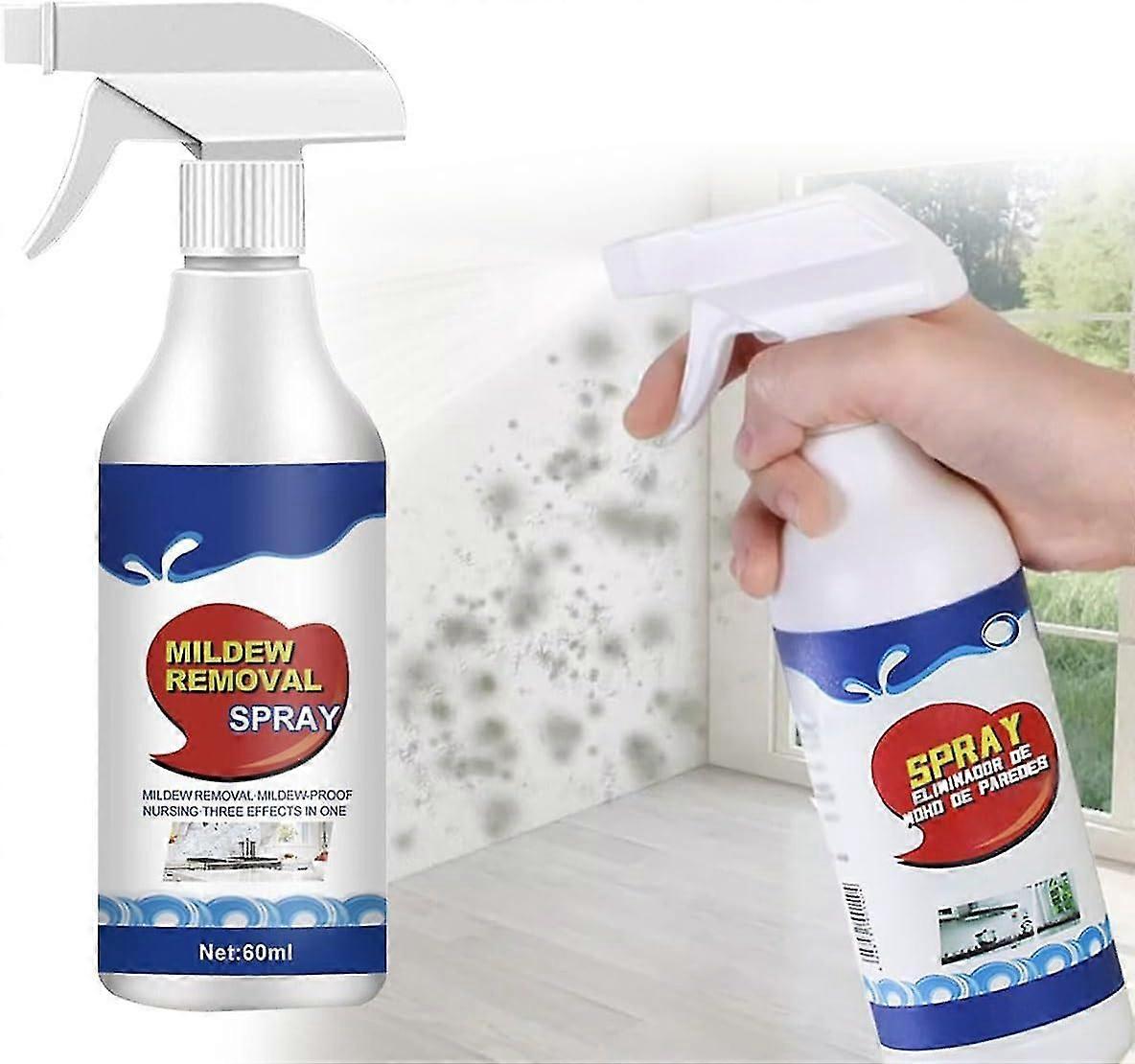 Mold Remover Spray, 60ml Removal Spray, Bathroom Descaler For Walls, Tiles, Floors, Sinks, Bathtubs And Toilets
