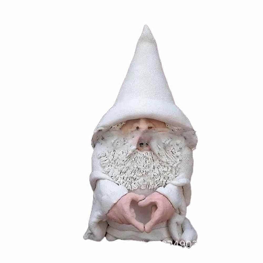 Garden Dwarf, Wizard Dwarf Resin Outdoor Sculpture Middle Finger Dwarf Statue,3228