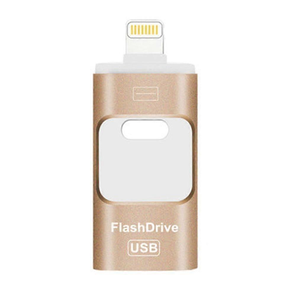Flash Drive, 3 In 1 Usb 3.0 Memory Stick, Photo Stick External Storage Thumb Drive For Iphone Ipad Android Computer