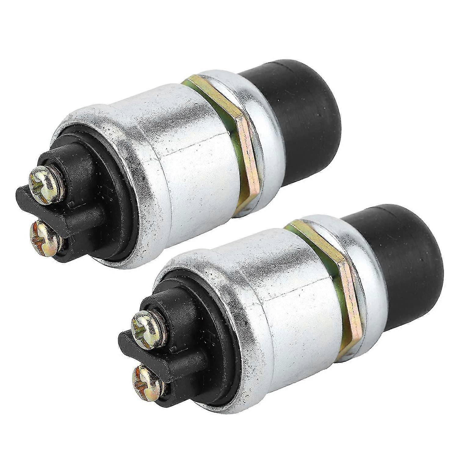 2 push button switch horn engine start switch SPST push button starter waterproof push button start switch 50A 12V
